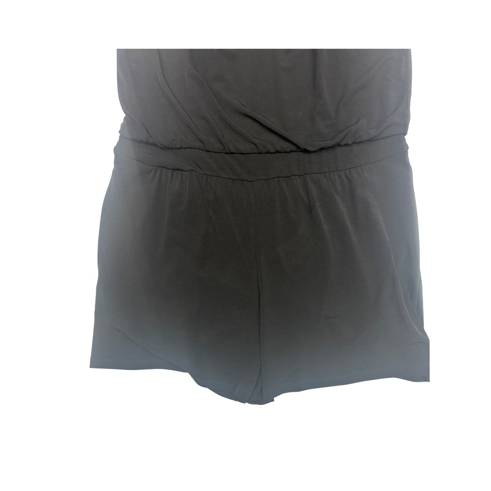 White House Black Market Romper W 14 Black Sleeveless Halter - Picture 3 of 7